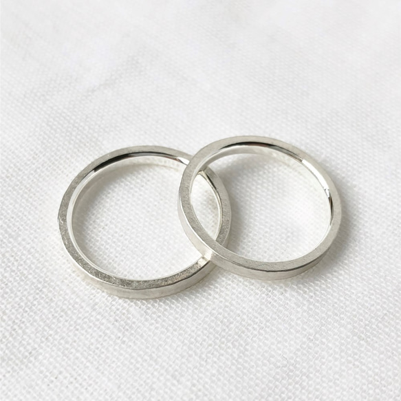 PT900 フラットなアンティークマリッジリング　[結婚指輪][ペアリング] 3枚目の画像