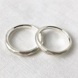 PT９００　岩肌のようなアンティークマリッジリング　[結婚指輪][ペアリング] 1枚目の画像