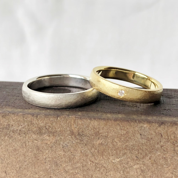 K18　幅広のアンティークマリッジリング　[結婚指輪][ペアリング] 4枚目の画像