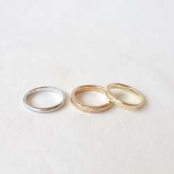 かずや様　専用ページ　Ｋ１８　Stone texture marriage ring 5枚目の画像