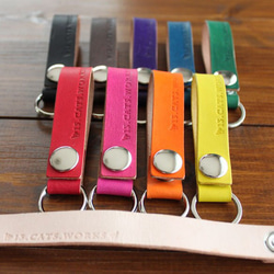 提供 10 種顏色 Nume 皮革腰帶環鑰匙鏈 第5張的照片