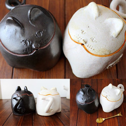 陶器製　猫-マグカップ（大） 4枚目の画像