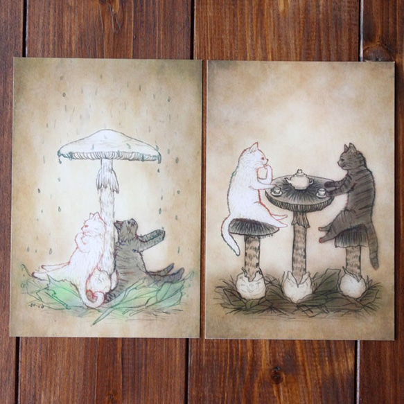 ●猫とネコの絵本シリーズ●　ポストカード6種類セット 5枚目の画像