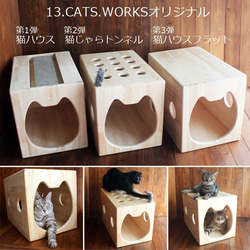 木製猫ハウス第２弾「猫じゃらトンネル」・13.CATS.WORKSオリジナル 5枚目の画像