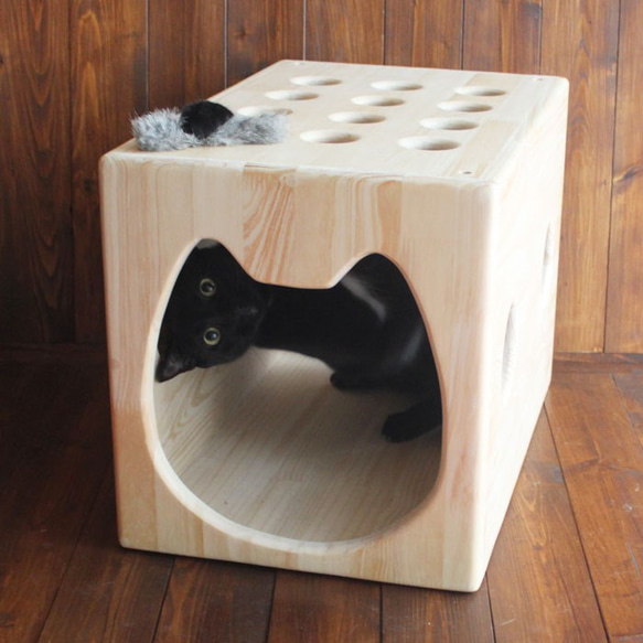 木製猫ハウス第２弾「猫じゃらトンネル」・13.CATS.WORKSオリジナル 7枚目の画像