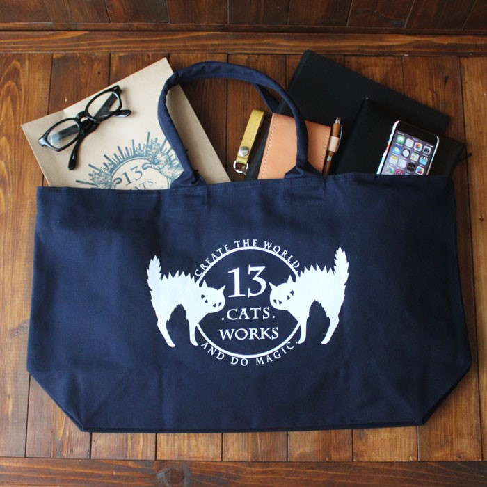 帆布ビッグトートバッグ（ロゴ）　シルクスクリーン　13.CATS.WORKSオリジナル