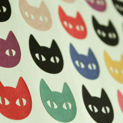 彩色貓臉貼紙 13.CATS.WORKS × YO-CO 第5張的照片