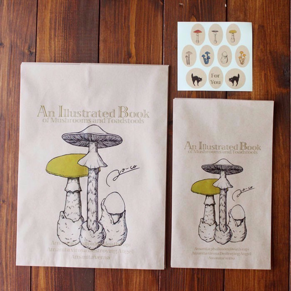 ●蘑菇繪本系列2●古董蘑菇繪本包裝袋 第3張的照片