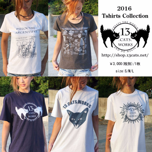 Tシャツ（OLD CATS）-シルクスクリーン-13.CATS.WORKSオリジナル