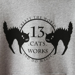 フーディ／パーカー（ロゴ）-シルクスクリーン-13.CATS.WORKSオリジナル 2枚目の画像