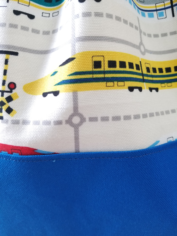 電車/新幹線&トレインマップ☆体操着袋/お着替え袋/持ち手つき巾着　No.2019 3枚目の画像