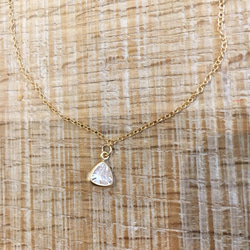 k14gf❈triangle necklace/トリリアントビジューネックレス 4枚目の画像