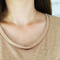 復刻 ❈ cz grain necklace : 3mm ❉ 2枚目の画像