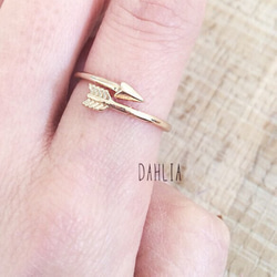 ✭sold out ✭'arrow ring'アローリング gold 3枚目の画像
