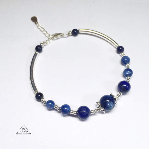 皇家高雅藍調-藍晶石設計手鍊 第1張的照片
