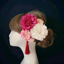 飾れるフラワーBOXの髪飾り♡ピンク系6点セット　和装婚&成人式&七五三&着物&浴衣に 2枚目の画像