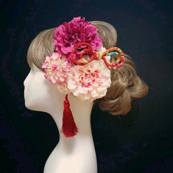 飾れるフラワーBOXの髪飾り♡ピンク系 1枚目の画像