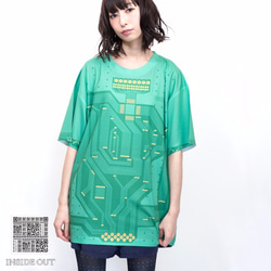 基板Tシャツ【ブランド:INSIDEOUT fashion】カラー：グリーン 1枚目の画像