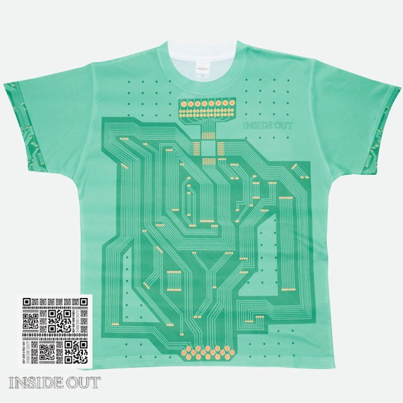 基板Tシャツ【ブランド:INSIDEOUT fashion】カラー：グリーン 3枚目の画像