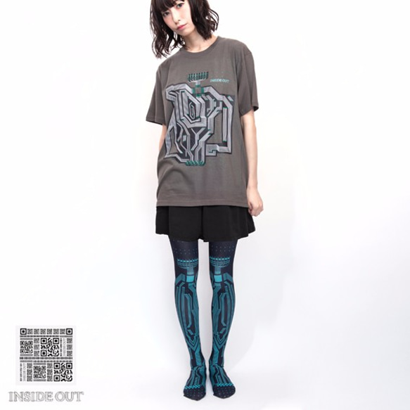 基板Tシャツ【ブランド:INSIDEOUT fashion】カラー：ブラック 3枚目の画像