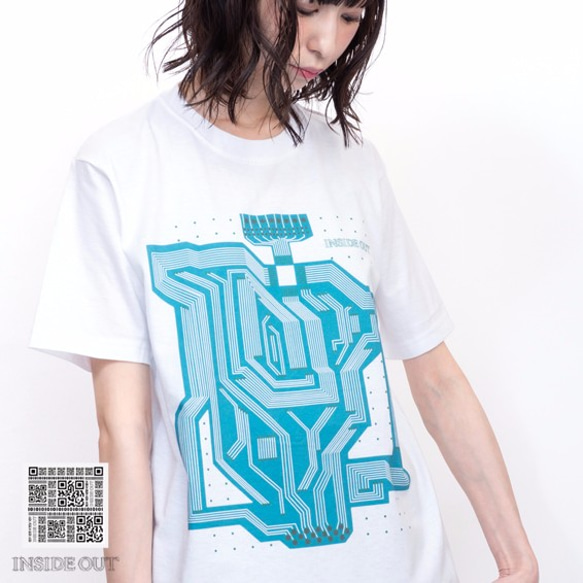 基板Tシャツ【ブランド:INSIDEOUT fashion】カラー：ホワイト 2枚目の画像