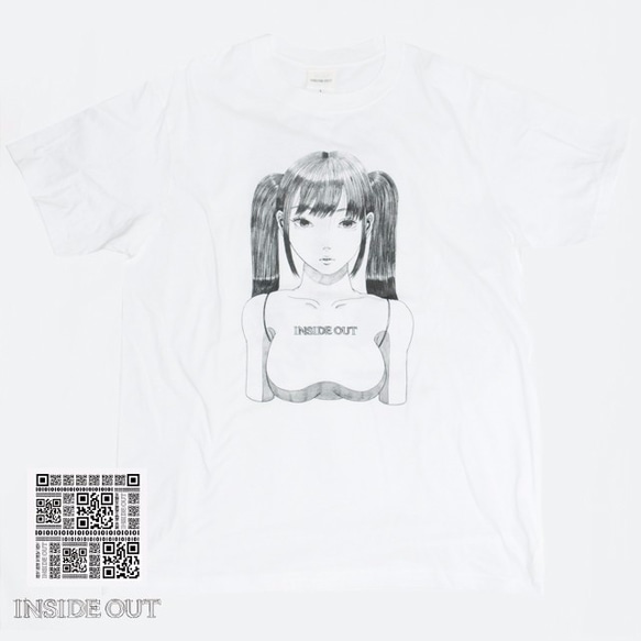 人工知能AI Tシャツ【ブランド:INSIDEOUT fashion】カラー:ホワイト 3枚目の画像