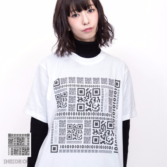 QR Tシャツ【ブランド:INSIDEOUT fashion】 1枚目の画像