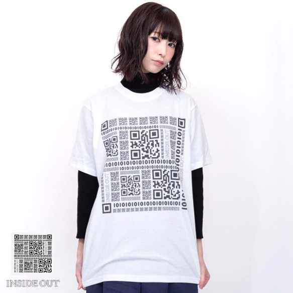 QR Tシャツ【ブランド:INSIDEOUT fashion】 2枚目の画像