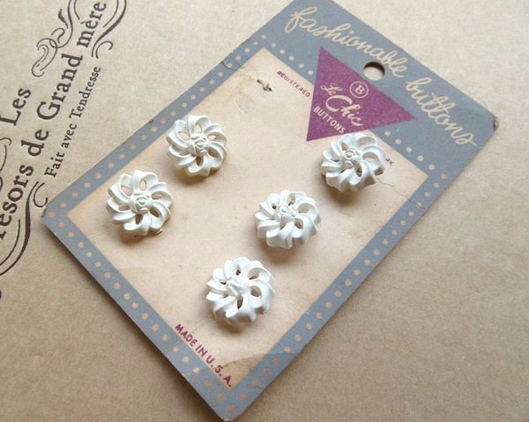 【Button Card】White Lacy 5枚目の画像