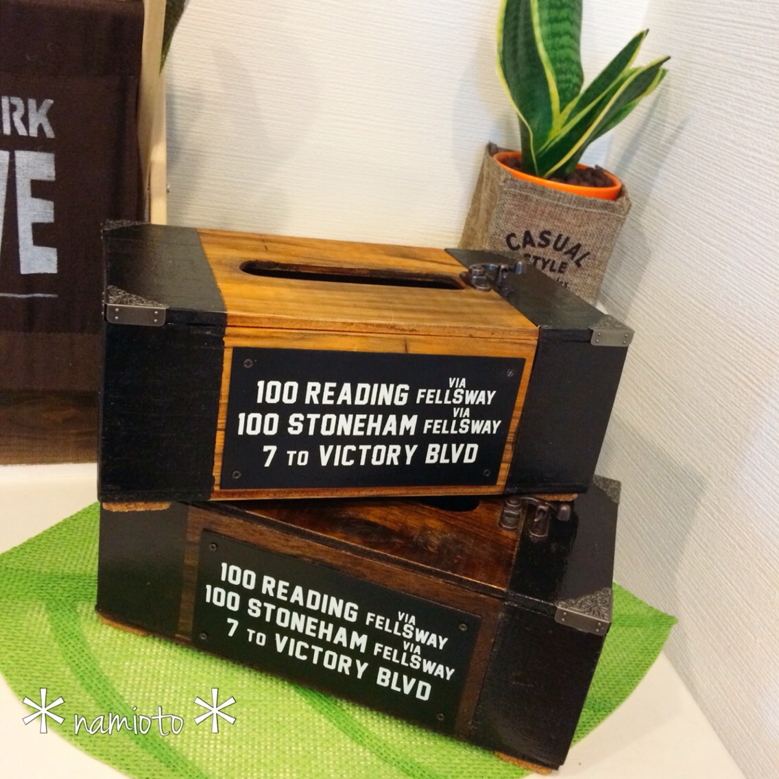 銘木黒柿ティッシュボックス ナチュラルウッド