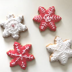 【X`mas限定】雪の結晶クッキー 8枚入り 1枚目の画像