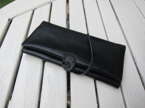 送料無料】くるくる紐で巻く長財布 メガネケース ペンケース