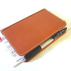 【名入れ】ぴったりサイズのパスポートケース イタリアンスムースレザー ライトブラウン 7枚目の画像