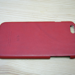 【送料無料】【SALE】シェル型 iPhone6Plus/6SPlusケース　オイルスムースレザー　レッド 5枚目の画像