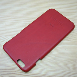 【SALE】シェル型 iPhone6/6Sケース　オイルスムースレザー　レッド 4枚目の画像