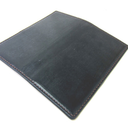 【SALE】英国製ブライドルレザー ロングウォレット カードケース メンズ 薄い 本革 ブラック 3枚目の画像