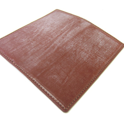 【SALE】 英国製ブライドルレザー ロングウォレット カードケース メンズ 薄い 本革 ブラウン 3枚目の画像