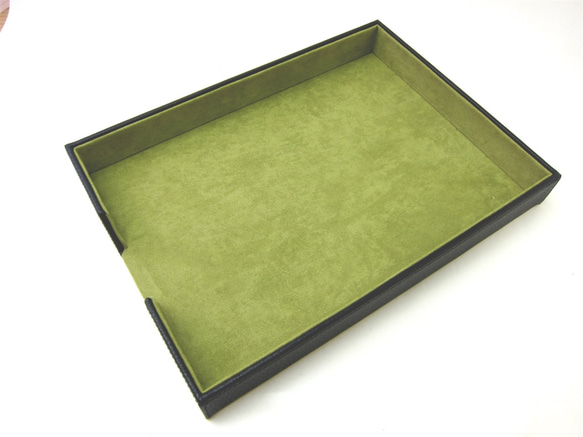 A4サイズのデスクトレイ 決済箱 書類ケース シュリンクレザー