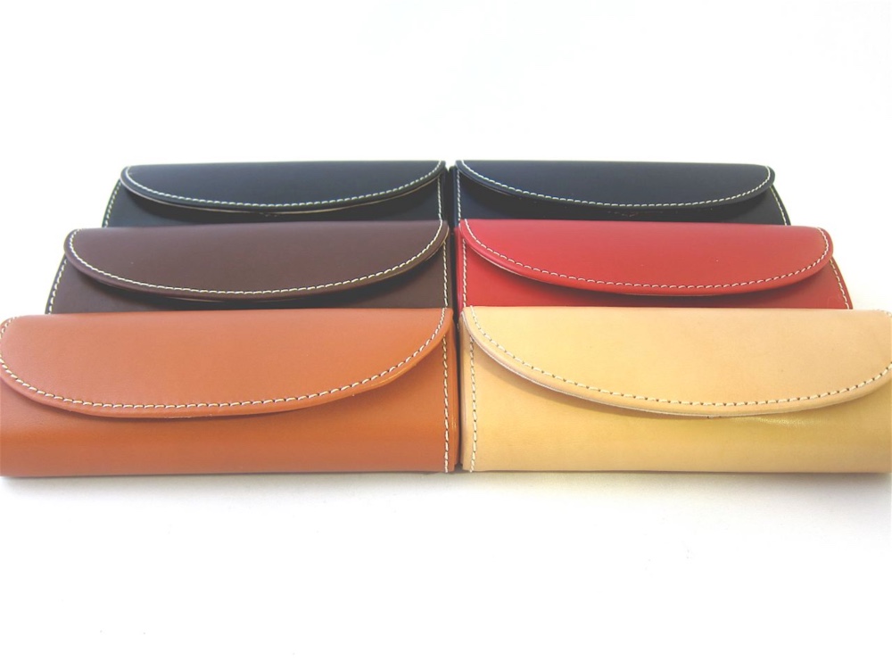 【名入れ】メガネケース 眼鏡ケース サングラス 老眼鏡 丈夫 ハードケース コンパクト 本革 イタリアンレザー ネイビー