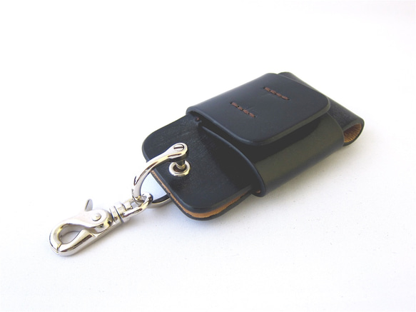 スマートキーケース　ブライドルレザー　ハンドメイド SALE】英国製ブライドルレザー スマートキーも付くキーケース ブラック