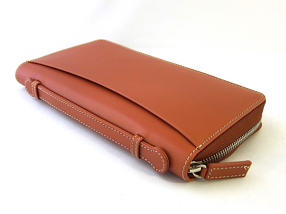 オールインワンに整理収納できるトラベルオーガナイザー　イタリアンスムースレザー  　ライトブラウン