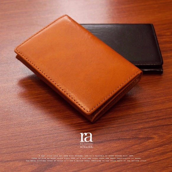 高級イタリアンレザー 名刺入れ カードケース 本革 おしゃれ 入学祝い ビジネス 1枚目の画像