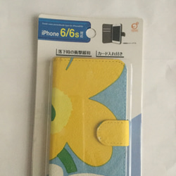 マリメッコmarimekkoのウニッコの手帳タイプ iPhone6/6sケース 4枚目の画像