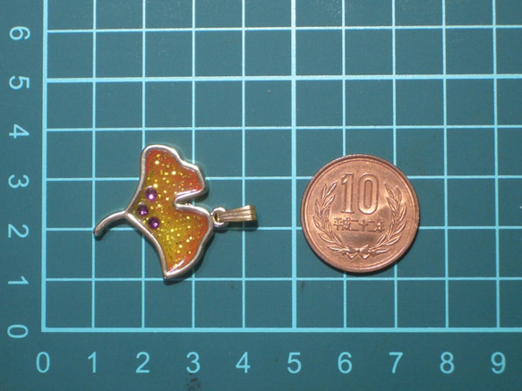 秋の装い銀杏のペンダント(p46) 3枚目の画像
