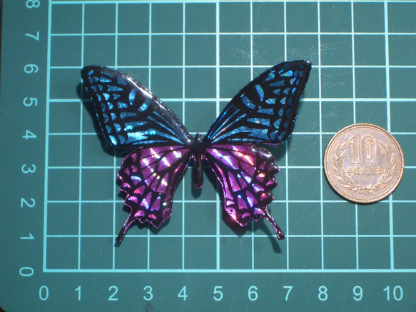 【再販】ホログラム蝶ブローチ(br1) 5枚目の画像