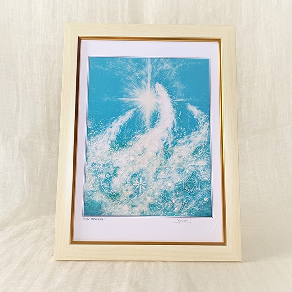 ヒーリングアート～Trinity- Holy Springs 　龍神　額装A4ジクレーアート