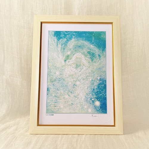 ヒーリングアート～ヒカリの肖像画～ 額装A4ジクレーアート 絵画