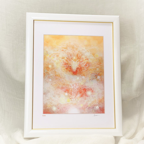 龍神の絵 龍神様の絵画 『祝福』 太子額付きジクレーアート 絵画