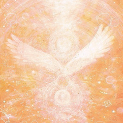 天使のヒーリングアート『Angel Blessing』【額入】A4ジクレーアート（絵画）で癒しの空間を！ 2枚目の画像