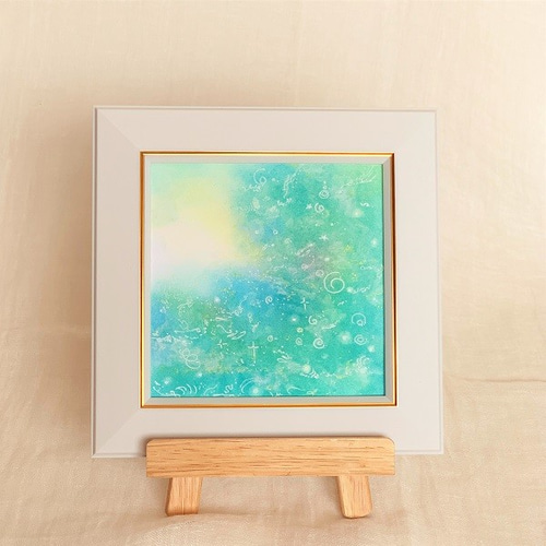 清らかな水辺』 原画パステルアート☆森☆シリーズ 絵画 HIDEKI